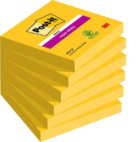 Post-it Haftnotiz 654-S 76 mm x 76 mm Narzissengelb 90 Blatt