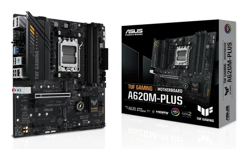 Asus TUF GAMING A620M-PLUS Mainboard Sockel (PC) AMD® AM5 Formfaktor (Details) Micro-ATX Mainboard-Chipsatz AMD® A620