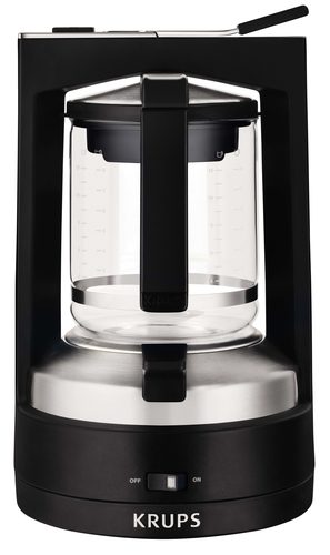 Krups KM468910 Kaffeemaschine Schwarz Fassungsvermögen Tassen=12 mit Druckbrühsystem