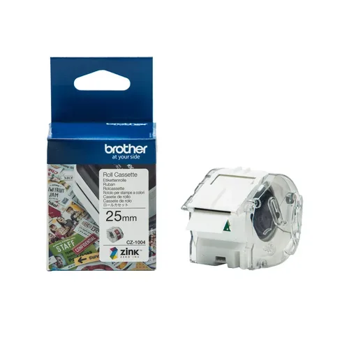 BROTHER Colour Paper Tape 25mm/5m CZ-1004 VC-500W Compact Label Printer