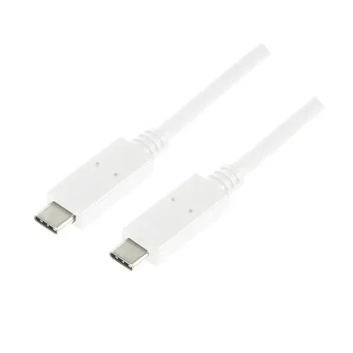 LogiLink USB-Kabel USB 3.2 Gen1 USB-C® Stecker, USB-C® Stecker 1.00 m Weiß CU0131