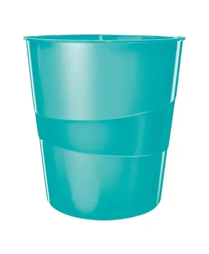 LEITZ Papierkorb WOW 15 Liter 52781051 eisblau