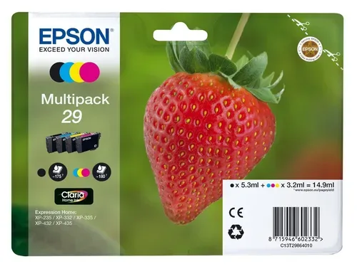 Epson E29 Druckerpatronen bk - Epson T2986, No. 29, C13T29864010 für z.B. Epson Expression Home XP -235, Epson Expression Home XP -330