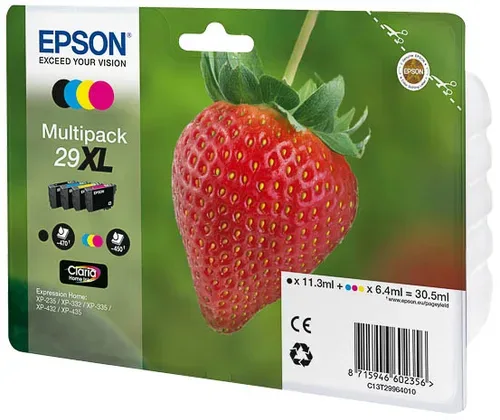 Epson E29 Druckerpatronen XL bk - Epson T2996, No. 29XL, C13T29964010 für z.B. Epson Expression Home XP -235, Epson Expression Home XP -330