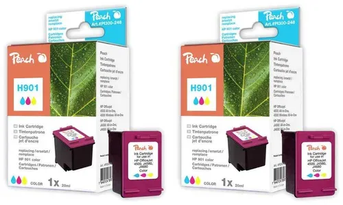 Peach HP 901 C 2 Druckköpfe 2*col ersetzt HP No. 901 C*2, CC656AE*2 für z.B. HP OfficeJet 4500, HP OfficeJet 4500 Wireless, HP OfficeJet J 4500