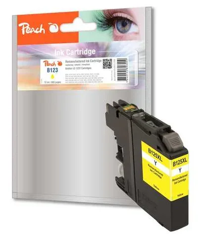 Peach B123 Y Druckerpatrone XL ye ersetzt Brother LC-123Y für z.B. Brother MFCJ 6720 DW, Brother MFCJ 6520 DW, Brother MFCJ 4410 DW, Brother DCPJ 150
