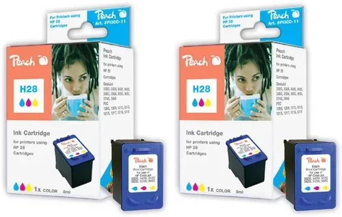 Peach HP 28 2 Druckköpfe 2*col ersetzt HP No. 28*2, C8728AE*2 für z.B. HP DeskJet 3300, HP DeskJet 3320, HP DeskJet 3320 V, HP DeskJet 3322