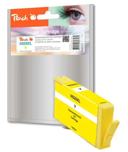 Peach HP 920 XLy Druckerpatrone XL ye ersetzt HP No. 920XL y, CD974AE für z.B. HP OfficeJet 6500 A Plus, HP OfficeJet 6000, HP OfficeJet 6000 Wireless