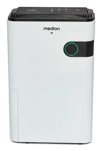 MEDION Smarter Luftentfeuchter DH30S (MD12044), Steuerung per App, Leistung max. 280W, Volumen Wassertank ca. 5L, 2 Geschwindigkeitsstufen, Touch-Bedienung