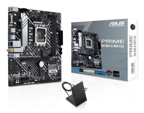 ASUS -  PRIME H610M-A WIFI D4 Motherboard – Optimierte Leistung mit integriertem WLAN