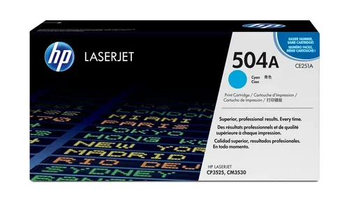 HP H504AC Toner cy - HP No. 504A C, CE251A für z.B. HP Color LaserJet CM 3500, HP Color LaserJet CM 3530 FS MFP, HP Color LaserJet CM 3530 MFP