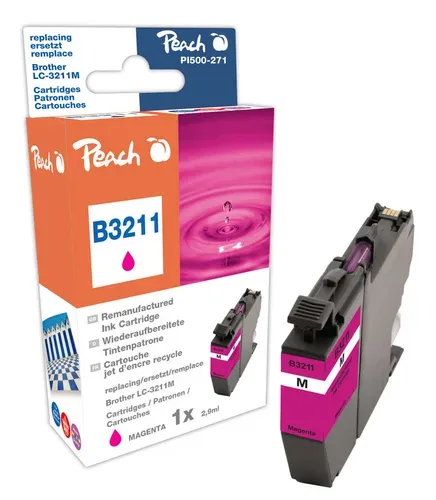 Peach - Tinte Brother LC-3211, One Size