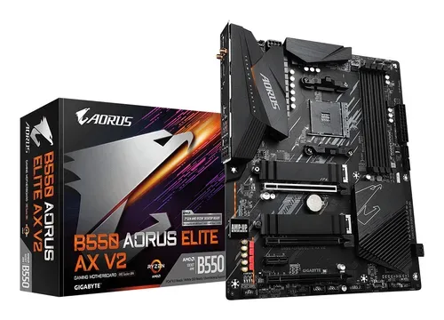 Gigabyte - Mainboard B550 Aorus Elite AX V2, Schwarz