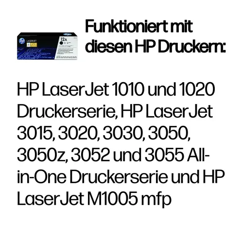 HP Toner-Modul 12A schwarz Q2612A LaserJet 1010 2000 Seiten