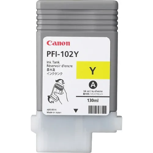 Canon C102Y Druckerpatronen ye - Canon PFI-102Y, 0898B001, 29952630 für z.B. Canon Imageprograf IPF 500, Canon Imageprograf IPF 510