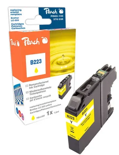 Peach B223 Y Druckerpatrone XL ye ersetzt Brother LC-223Y für z.B. Brother DCPJ 4120 DW, Brother MFCJ 5320 DW, Brother DCPJ 562 DW, Brother MFCJ 5600