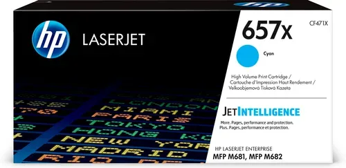 HP H657XC Toner XL cyan - HP No. 657X C, CF471X für z.B. HP Color LaserJet Enterprise Flow MFP M 681 dh