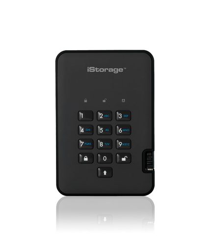 iStorage diskAshur 2® Externe Festplatte 6.35 cm (2.5 Zoll) Schwarz USB 3.1