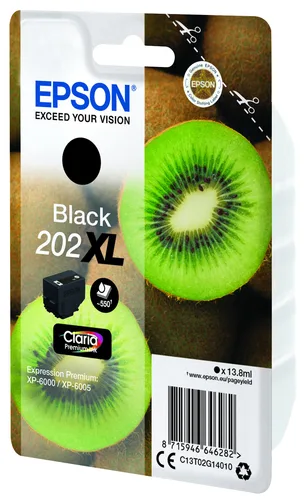 EPSON Tintenpatrone 202XL schwarz T02G140 XP-6000/6005 550 Seiten
