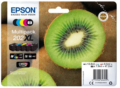 Epson E2G7 Druckerpatronen XL bk - Epson T02G7, No. 202XL, C13T02G74010 für z.B. Epson Expression Premium XP -6000