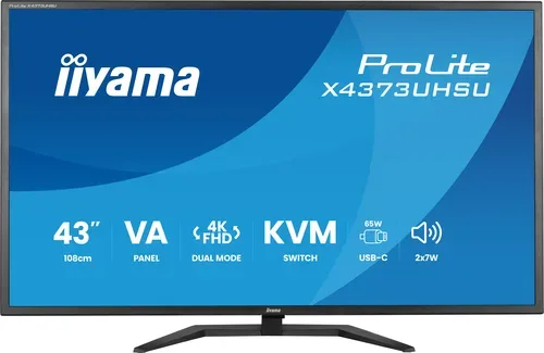 Iiyama ProLite LED-Monitor EEK E (A - G) 109.2 cm (43 Zoll) 3840 x 2160 Pixel 16:9 3 ms DisplayPort VA LED
