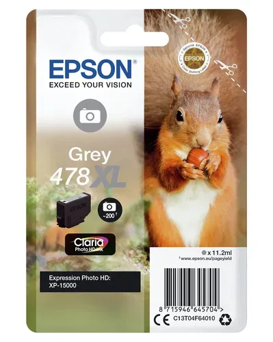 Epson E4F5 Druckerpatronen XL gy - Epson T04F5, No. 478XL r, C13T04F64010 für z.B. Epson Expression Photo HD XP -15000
