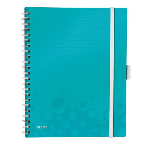 Leitz 46450051 Notizbuch Blau, Metallisch A4 80 Blätter