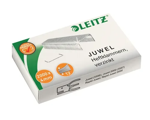 LEITZ Heftklammern Juwel 4mm 56400000 verzinkt 2000 St&uuml;ck