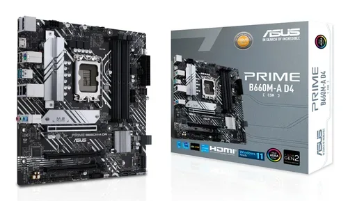 ASUS - PRIME B660M-A D4-CSM Intel B660 LGA 1700 micro ATX