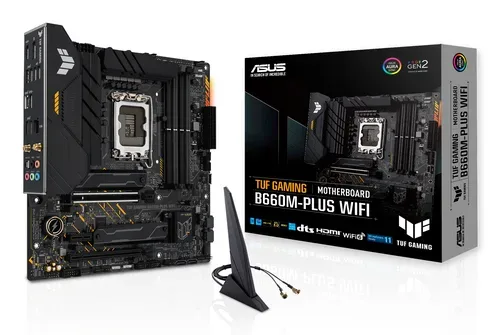 Asus TUF GAMING B660M-PLUS WIFI Mainboard Sockel (PC) Intel® LGA 1700 Formfaktor (Details) Micro-ATX Mainboard-Chipsatz