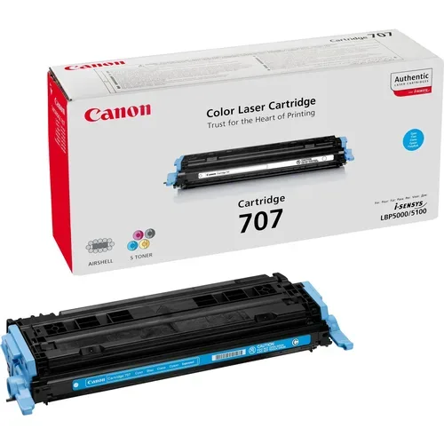 Canon C707C Toner cy - Canon CRG-707C, 9423A004  für z.B. Canon ISensys LBP -5000, Canon ISensys LBP -5100, Canon Lasershot LBP -5000