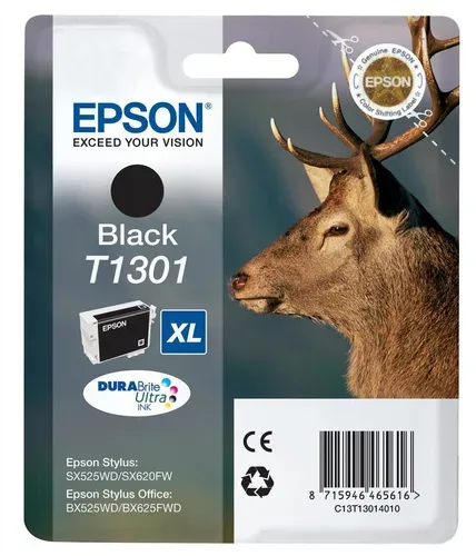 Epson E130 Druckerpatronen XL bk - Epson T1301 bk, C13T13014010 für z.B. Epson Stylus SX 525 WD, Epson Stylus Office B 42 WD, Epson Stylus SX 535 WD