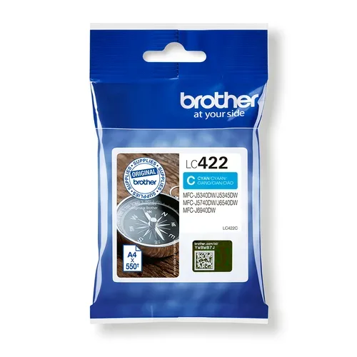 Brother B422C Druckerpatronen c - Brother LC-422C für z.B. Brother MFCJ 5740 DW, Brother MFCJ 6940 DW, Brother MFCJ 5345 DW, Brother MFCJ 5340 DW
