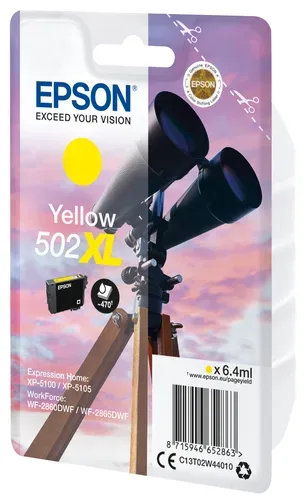 Epson E502XLY Druckerpatronen XL ye - Epson No. 502XLY, C13T02W44010 für z.B. Epson Expression Home XP -5100, Epson Expression Home XP -5105