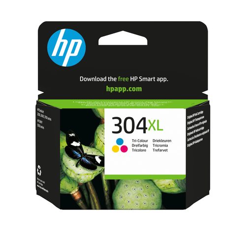 HP Original Tintenpatrone N9K07AE / 304XL, Color (Cyan, Magenta, Gelb)