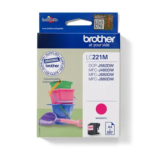 Brother B221M Druckerpatronen ma - Brother LC-221M für z.B. Brother DCPJ 562 DW, Brother MFCJ 880 DW, Brother MFCJ 480 DW, Brother MFCJ 1100