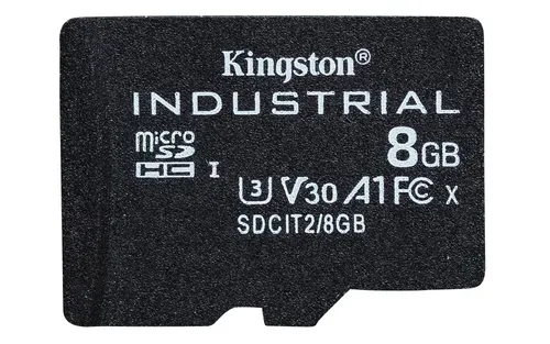 Kingston - microSDHC Industrial pSLC, Schwarz, 8 GB