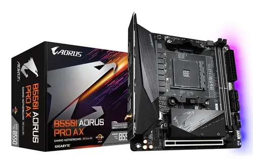 Gigabyte - B550I Aorus Pro AX (AM4, AMD B550, Mini ITX), Schwarz