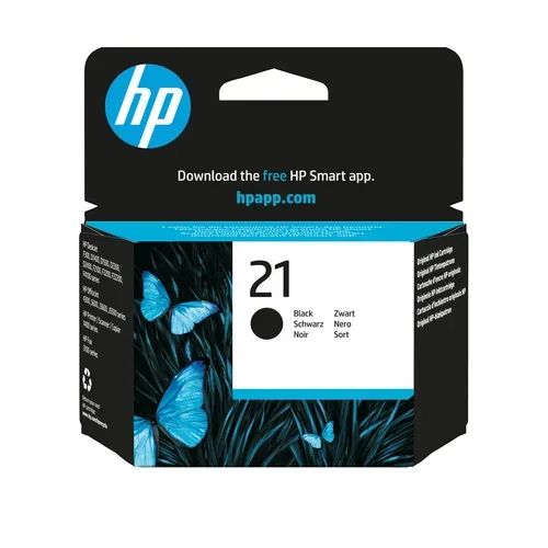 , Tinte Nr. 21 (C9351AE) Black (BK), Schwarz, One Size