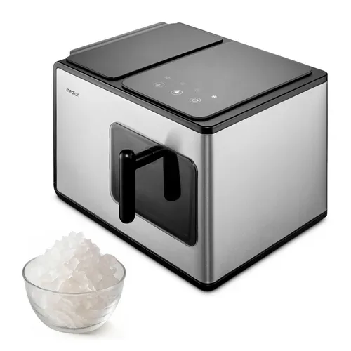 MEDION LIFE Nugget Eiswürfelbereiter MD 11960, 2 L Wassertank, schnelle Zubereitungszeit, Elektronisches Bedienfeld und LED Display, Herausnehmbarer Eiswürfelkorb, Selbstreinigung