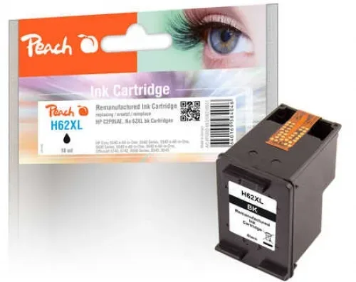 Peach HP 62 XLbk Druckkopf XL bk ersetzt HP No. 62XL bk, C2P05AE für z.B. HP Envy 5644 e-All-in-One, HP Envy 5640 e-All-in-One, HP OfficeJet 5740