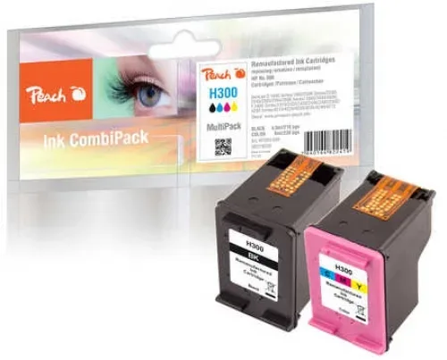 Peach HP 300 2 Druckköpfe (bk, col) ersetzt HP No. 300, CN637EE für z.B. HP DeskJet D 1600, HP DeskJet D 1658, HP DeskJet D 1660, HP DeskJet D 1663