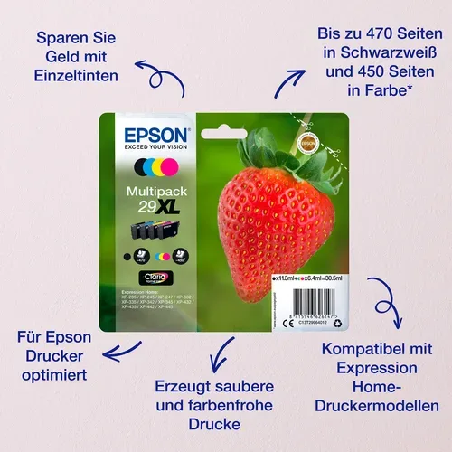 EPSON Multipack Tinte CMYBK T298640 XP-235/335/435 4-color