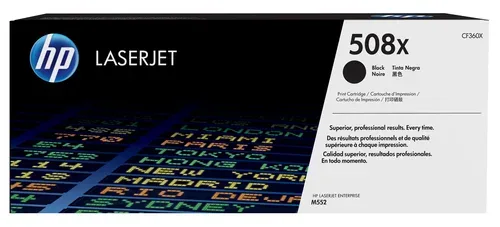 HP H508XBK Toner XL bk - HP No. 508X BK, CF360A für z.B. HP Color LaserJet Enterprise Flow MFP M 577 c, HP Color LaserJet Enterprise M 552 dn