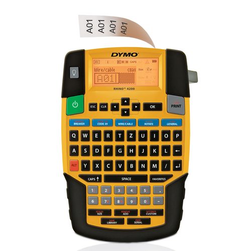 DYMO RHINO 4200 Beschriftungsgerät Geeignet für Schriftband: IND 6 mm, 9 mm, 12 mm, 19 mm