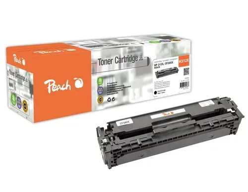 Peach HP 312 XBK Toner XL bk ersetzt HP No. 312X BK, CF380X für z.B. HP Color LaserJet Pro MFP M 476 dn, HP Color LaserJet Pro MFP M 476 dw