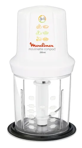 Moulinex Moulinette Compact M2 DJ3051 Minihacker – Gemüseschneider/Zerkleinerer – weiss