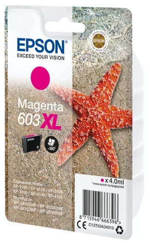 Epson E603XLM Druckerpatronen XL m - Epson No. 603XLM, C13T03A34010 für z.B. Epson Expression Home XP -2100, Epson Expression Home XP -2105