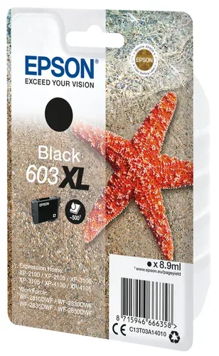 Epson E603XLBK Druckerpatronen XL bk - Epson No. 603XLBK, C13T03A14010 für z.B. Epson Expression Home XP -2100, Epson Expression Home XP -2105