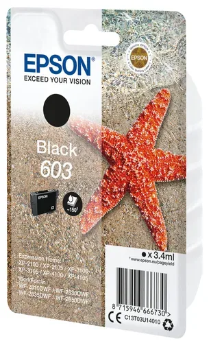 Epson E603BK Druckerpatronen bk - Epson No. 603BK, C13T03U14010 für z.B. Epson Expression Home XP -2100, Epson Expression Home XP -2105